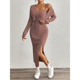 Women's Knit Dress Set | Ribbed & Winter