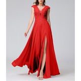 Women's A-line Wedding Guest Dress | Maxi & Floral Pattern