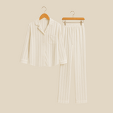 Striped women's pajama set | Satin feel