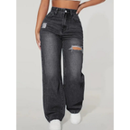 High-Waist Jeans Damen | Baggy  Ripped