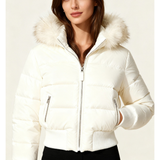 Damen Steppjacke | Winterjacke mit Abnehmbarer Kapuze