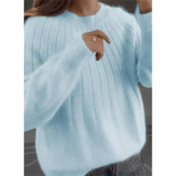 Women's Knit Sweater | Cashmere Soft & Ribbed Pattern