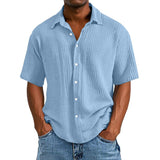 Cain | Men's Lightweight Shirt | Short Sleeve Linen Style