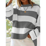 Women's knitted pullover | Striped & Oversized