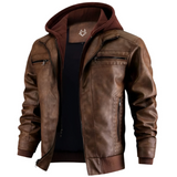 Men's winter jacket with hood and zipper