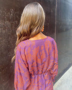 Romana | Midi-Wickelkleid mit V-Ausschnitt und langen Ärmeln für Damen
