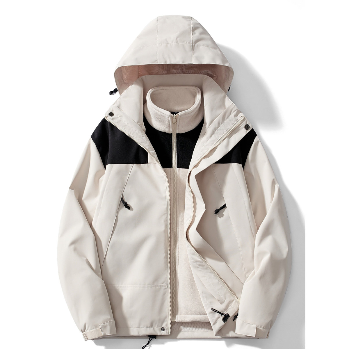 Damen Winterjacke 3-in-1 | Fleece & Mit Kapuze