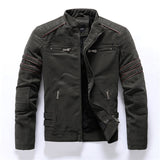 Men's Biker Jacket | Leather Jacket with Zipper