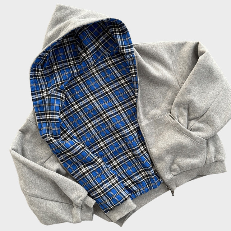 Reversible Hoodie | Oversize & reversible jacket Y2K style