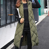 Women's Winter Vest with Hood | Long