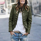 Women's blazer with stand-up collar