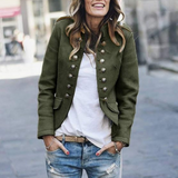 Women's blazer with stand-up collar