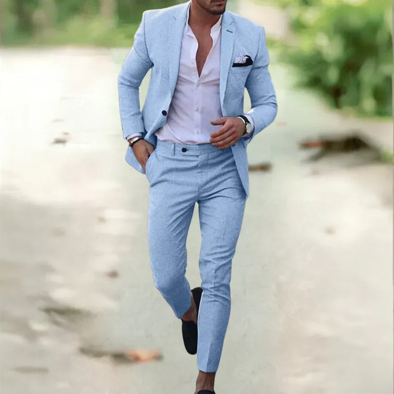 Nathan | Herren Sommer Anzug | Leinen stil