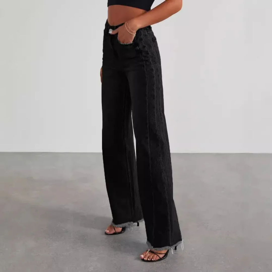 Damen Loose Fit Jeans | Raw-hem