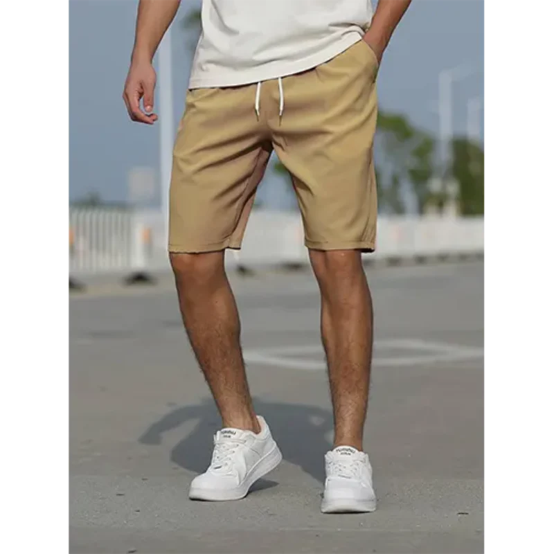 Kurze Sommerhose mit verstellbarem Hoher Taille für Herren