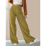 Women's Corduroy Trousers, Casual Style | Wide Leg
