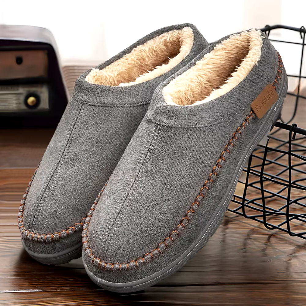 Herren Hausschuhe | Memory Foam Mit Warmem Futter & Rutschfest