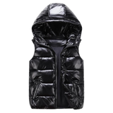 Women's Puffer Vest | Metallic & Hooded