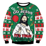 Men's Christmas Sweater Jesus | Funny & Festive