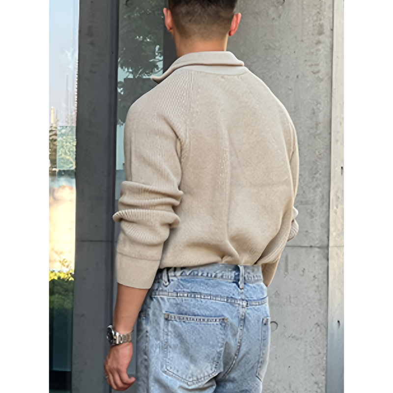 Herren Strick Pullover | Mit Kragen & Quarter Zip