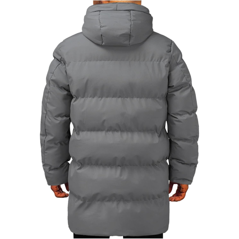 Men's Winter Jacket | Long Down Jacket with Hood