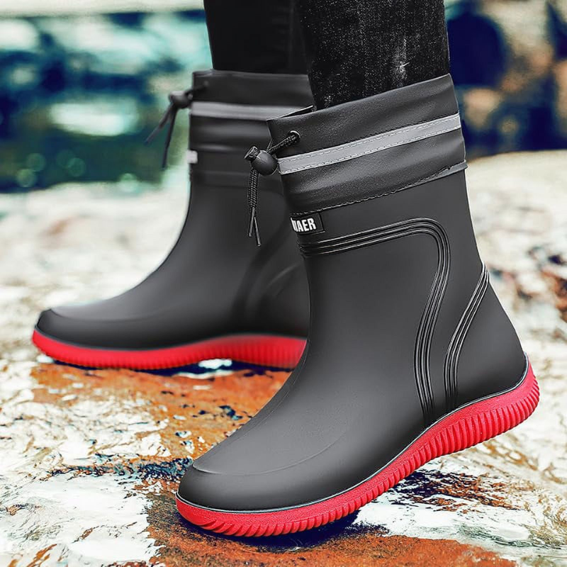 Gummistiefel Herren | Regenfest und wasserdicht mit Kordelzug