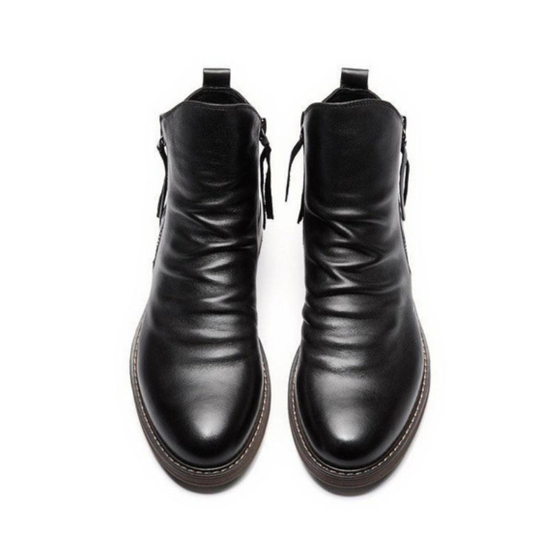 Herren Leder Stiefel | Casual mit Reißverschluss
