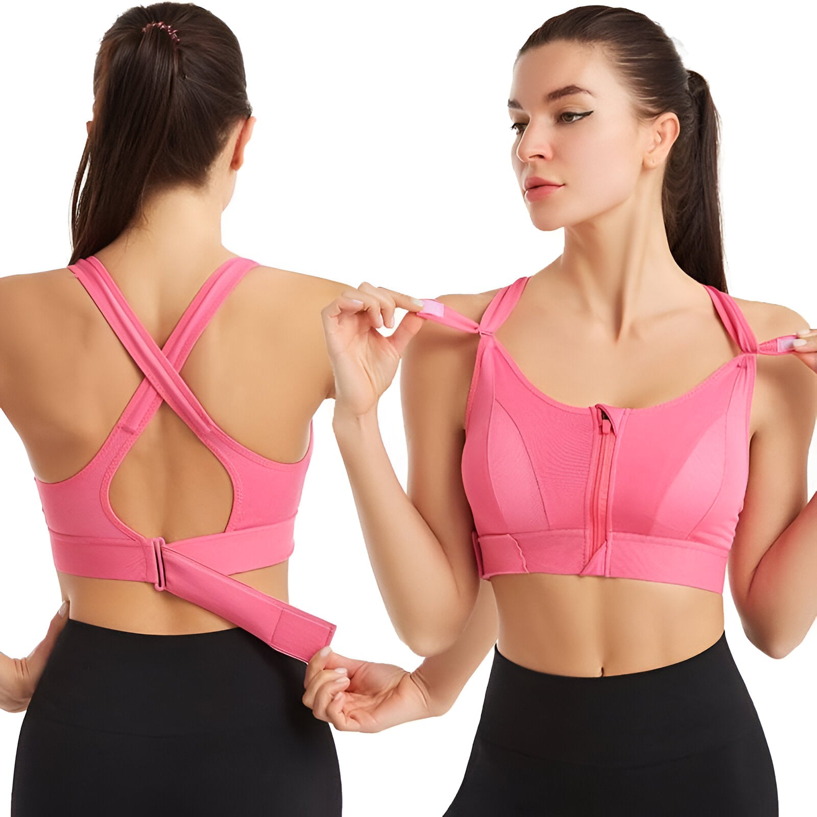 FitBra |  Activewear-Sport-BH mit Frontreißverschluss