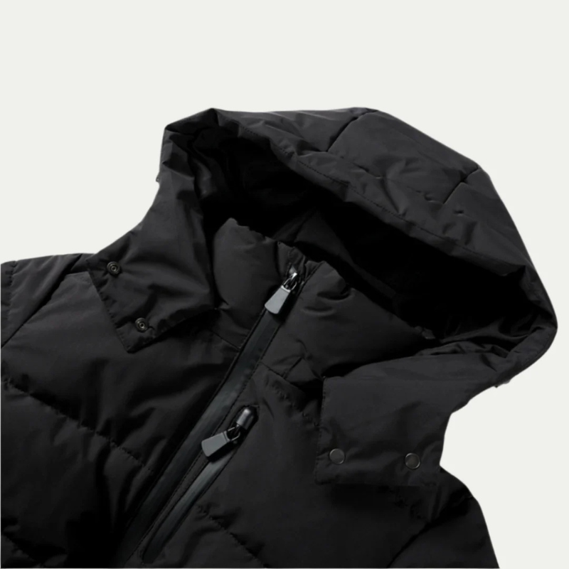 Damen Winterjacke | Skijacke | Schwarz Gefüttert & Mit Gürtel