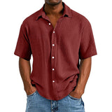 Cain | Men's Lightweight Shirt | Short Sleeve Linen Style