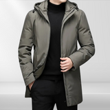Classic black hooded jacket