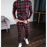 Men's Jogging Suit | Checkered with Zipper