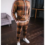 Men's Jogging Suit | Checkered with Zipper