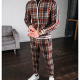 Men's Jogging Suit | Checkered with Zipper