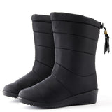 Women's Black Winter Boots | Fringe Detail & Black