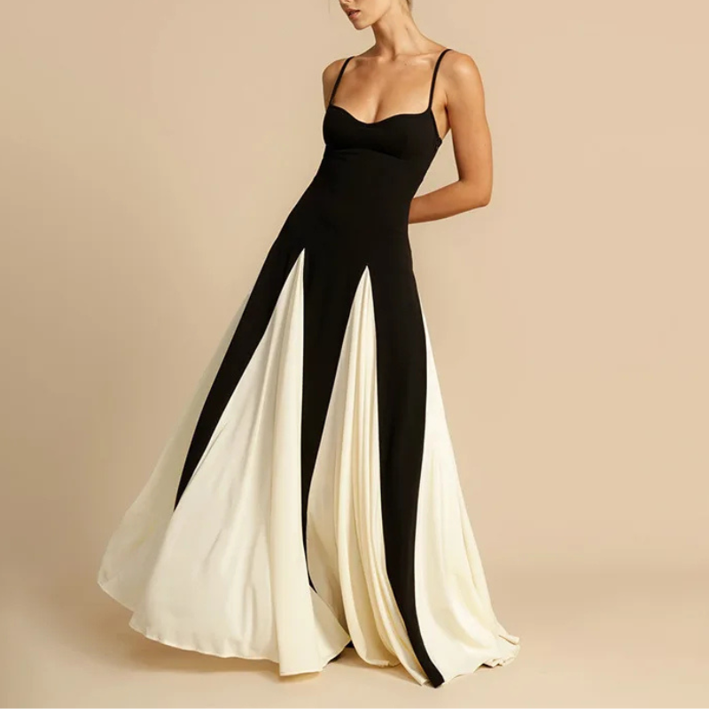 Women’s Maxi Wedding Dress | Black and White