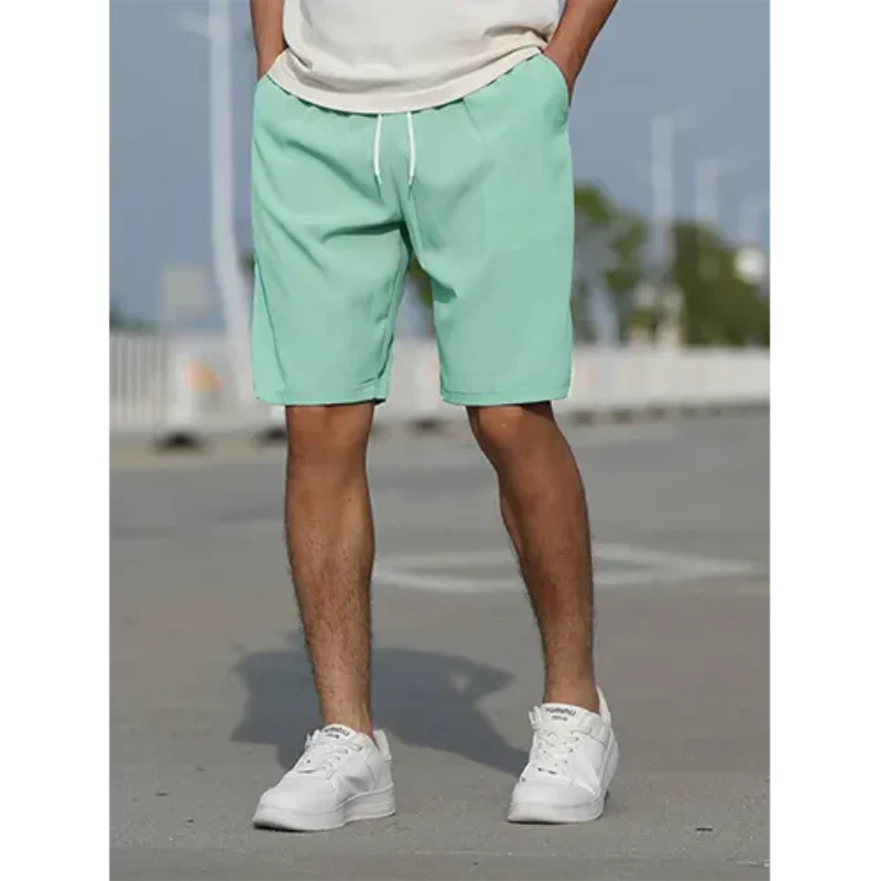 Kurze Sommerhose mit verstellbarem Hoher Taille für Herren