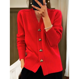 Women's cardigan with heart buttons