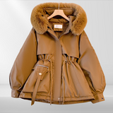 Women's down jacket with detachable collar