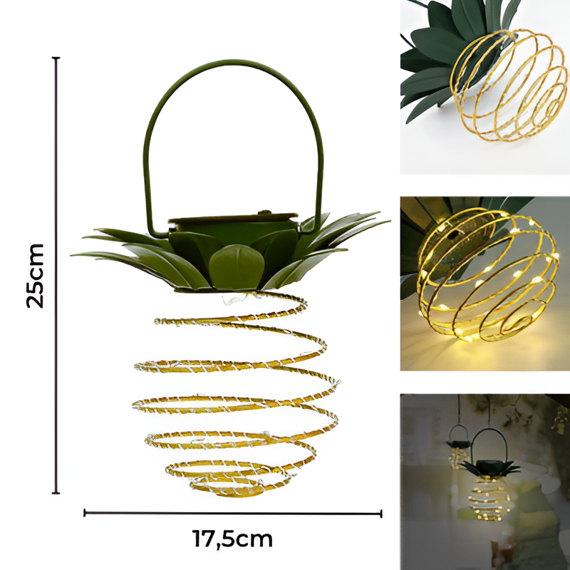 Hängende Ananas | Dekorative Solarleuchten für den Garten