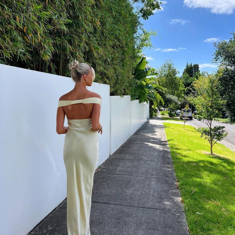 Rückenfrei Hochzeitsgast Kleid | Maxi