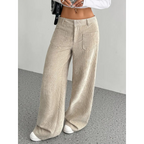 Women's Corduroy Trousers | High Waisted | Wide Fit