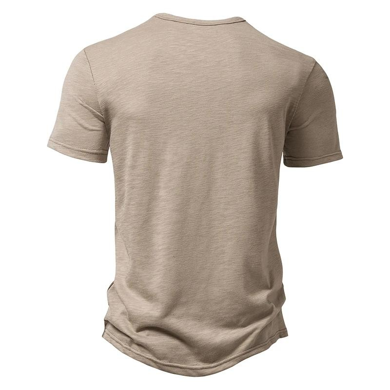 Henley | Herren-Polo - Henley-Kragen atmungsaktives Herren-T-Shirt