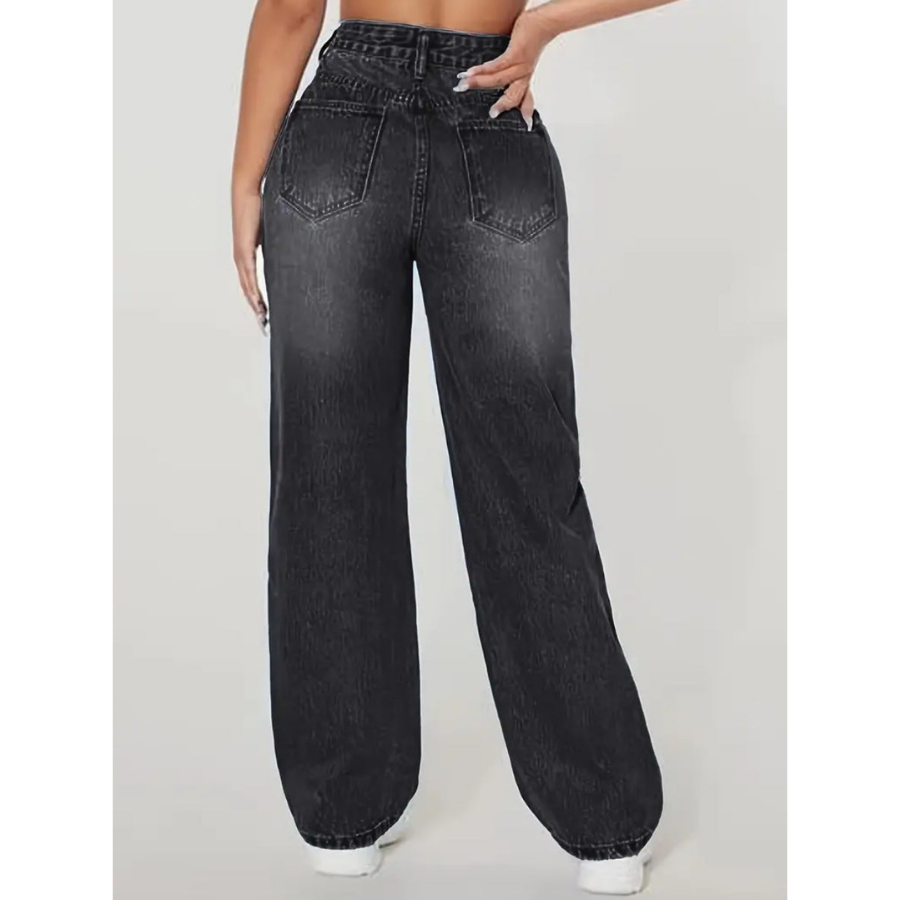 High-Waist Jeans Damen | Baggy  Ripped
