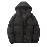 Padded men's puffer jacket with hood
