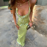 Tahlia | Sequin Wedding Guest Dress | Maxi