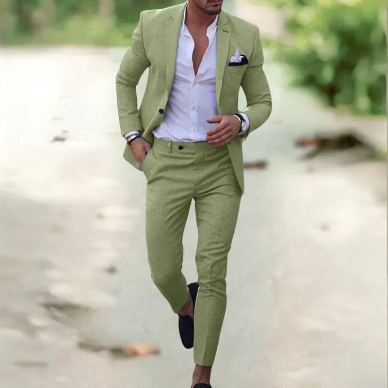 Nathan | Herren Sommer Anzug | Leinen stil