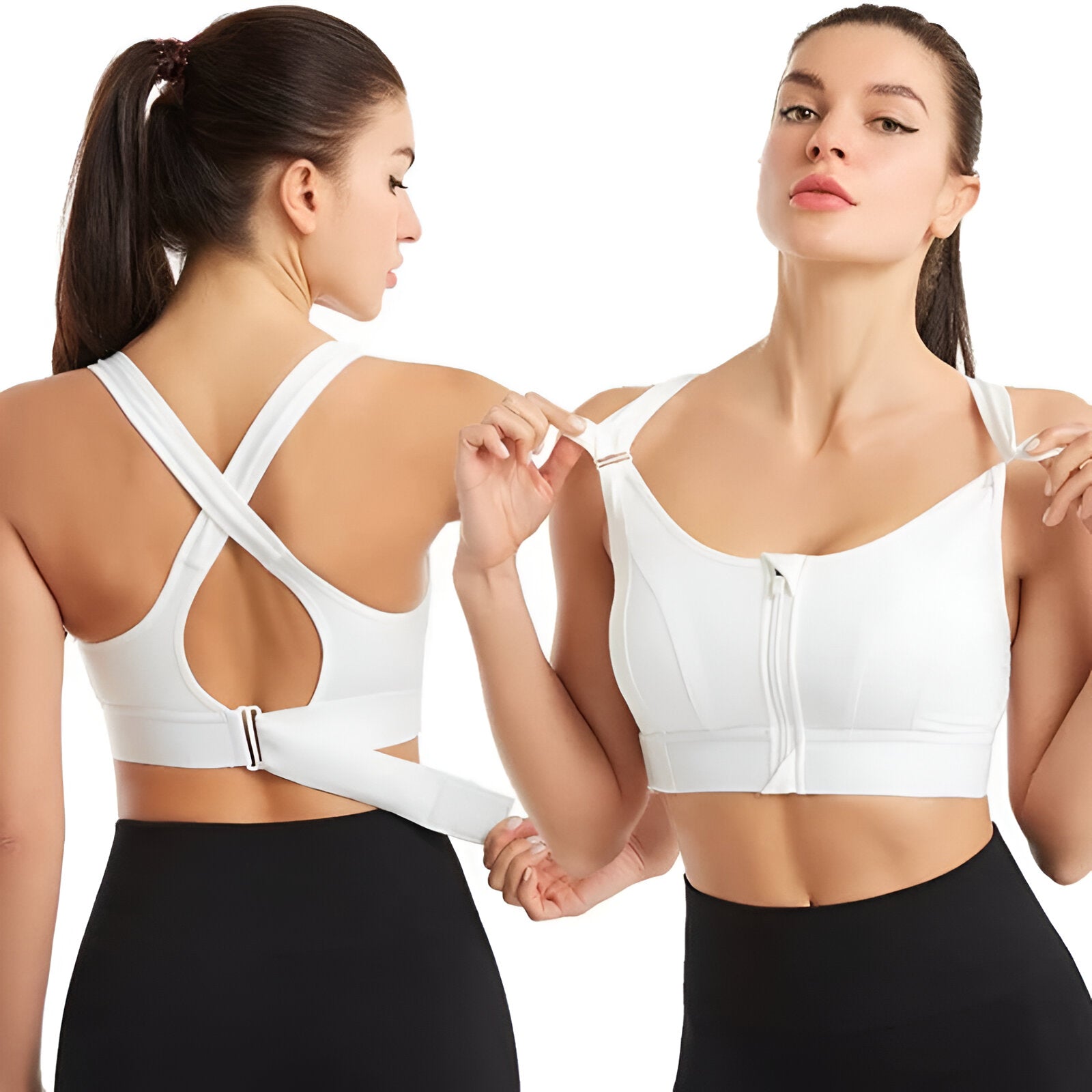 FitBra |  Activewear-Sport-BH mit Frontreißverschluss