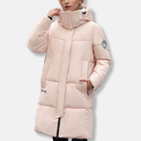 Women's Down Coat | Winter Jacket with High Collar & Hood
