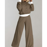 Women's 2-piece jogging suit | Hoodie & wide-leg trousers